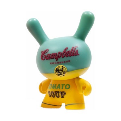 Figurine Kidrobot Dunny Série 2 Campbells Soup Box par la Fondation Andy Warhol Boutique Geneve Suisse