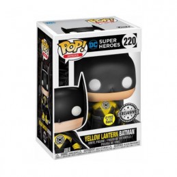 BESCHÄDIGTE BOX Pop Phosphoreszierend DC Yellow Lantern Batman Limitierte Auflage