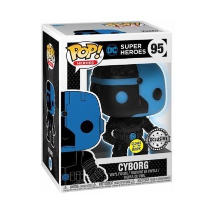 Figurine Funko Pop Phosphorescent DC Justice League Cyborg Silhouette Edition Limitée Boutique Geneve Suisse