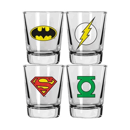 Figuren SD Toys DC Comics Set of 4 Shot Glasses Genf Shop Schweiz