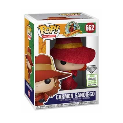 Figur Funko Pop ECCC 2019 Diamond TV Carmen Sandiego Carmen Limited Edition Geneva Store Switzerland