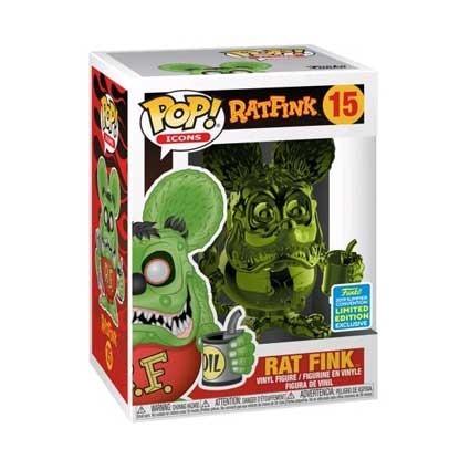 Figur Funko Pop SDCC 2019 Rat Fink Green Chrome Limited Edition Geneva Store Switzerland