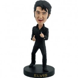 Figurine Royal Bobbleheads Elvis Black Leather Suit 68 Comeback Bobble Head en Résine Boutique Geneve Suisse