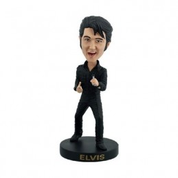 Figuren Royal Bobbleheads Elvis Schwarzer Leder Anzug 68 Comeback Bobble Head Resin Genf Shop Schweiz