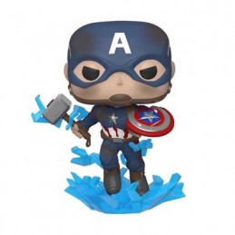 Figuren Funko Pop Marvel Avengers Endgame Captain America with Broken Shield and Mjolnir (Selten) Genf Shop Schweiz