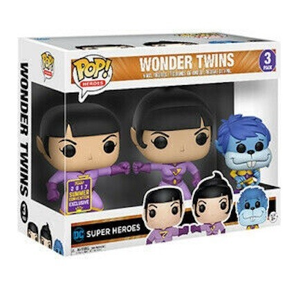 Figurine Funko Pop SDCC 2017 Wonder Twins 3-pack Zan, Jayna & Gleek Edition Limitée Boutique Geneve Suisse