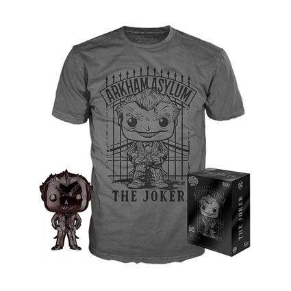 Figurine Funko Pop et T-shirt DC Comics The Joker Chrome Edition Limitée Boutique Geneve Suisse