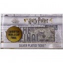Figurine FaNaTtiK Harry Potter Réplique Quidditch World Cup Ticket Plaqué Argent Edition Limitée Boutique Geneve Suisse