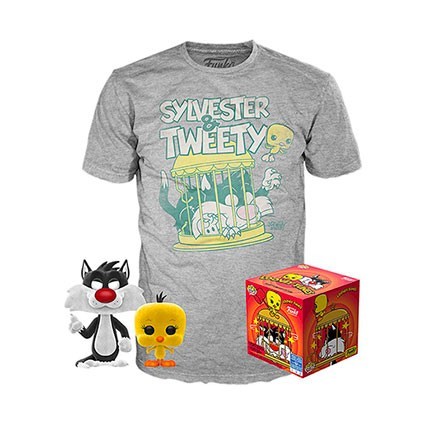 Figur Funko Pop Flocked and T-shirt Looney Tunes Sylvester and Tweety Limited Edition Geneva Store Switzerland