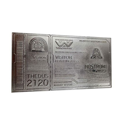 Figurine FaNaTtiK Alien Réplique Nostromo Ticket (Plaqué Argent) Edition Limitée Boutique Geneve Suisse Figurine FaNaTtiK Alien Réplique Nostromo Ticket (Plaqué Argent) Edition Limitée Boutique Geneve Suisse