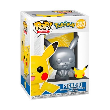 Figuren Pop Metallisch Pokemon Silver Pikachu 25th Anniversary Limitierte Auflage Funko Genf Shop Schweiz