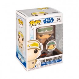 Figuren Funko BESCHÄDIGTE BOX Pop Star Wars Luke Skywalker Hoth mit Pin Limitierte Auflage Genf Shop Schweiz
