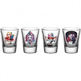 Figurine Suicide Squad Set 4 verres à shot Harley Quinn GB eye Boutique Geneve Suisse