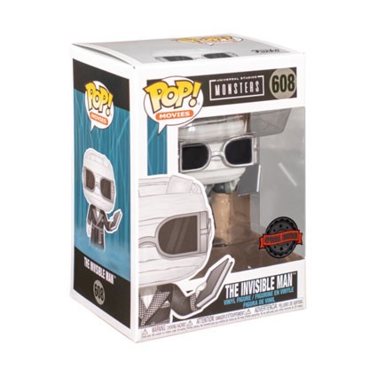 Figurine Funko Pop Universal Monsters The Invisible Man Black & White Edition Limitée Boutique Geneve Suisse