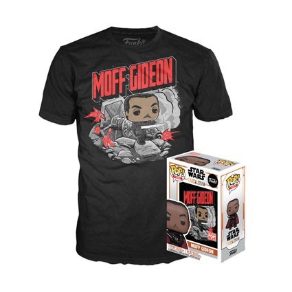 Figur Pop Glow in the Dark and T-shirt Star Wars The Mandalorian Moff Gideon Limited Edition Funko Geneva Store Switzerland