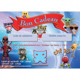 Figuren Geschenk-Gutschein 20 CHF CharacterStation Genf Shop Schweiz