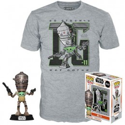 Figur Funko Pop and T-shirt Star Wars The Mandalorian IG-11 with the Child (Grogu) Limited Edition Geneva Store Switzerland