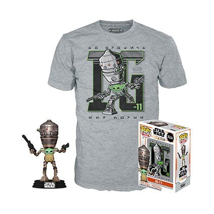 Figuren Funko Pop und T-shirt Star Wars The Mandalorian IG-11 mit Grogu Limitierte Auflage Genf Shop Schweiz Figuren Funko Pop und T-shirt Star Wars The Mandalorian IG-11 mit Grogu Limitierte Auflage Genf Shop Schweiz