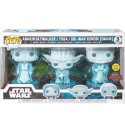 Figurine Funko Pop Phosphorescent Star Wars Across the Galaxy Anakin Skywalker, Yoda et Obi-Wan Kenobi 3-Pack Edition Limitée...