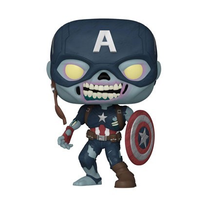 Figurine Funko Pop Marvel What If...? Zombie Captain America Boutique Geneve Suisse