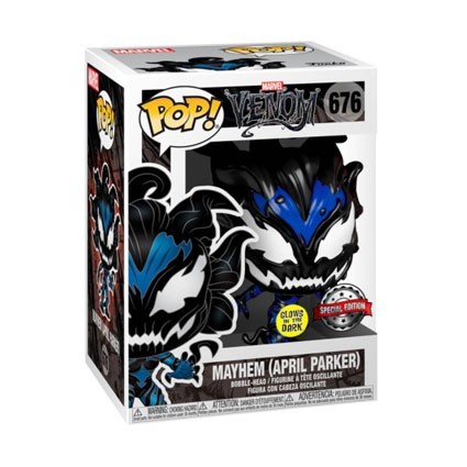 Figur Funko Pop Glow in the Dark Venom Spider-Man April Parker Mayhem Limited Edition Geneva Store Switzerland