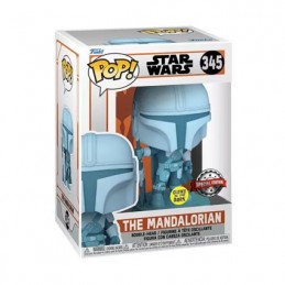 Figurine Funko BOÎTE ENDOMMAGÉE Pop Phosphorescent Star Wars The Mandalorian Hologram Edition Limitée Boutique Geneve Suisse