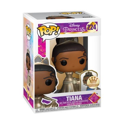 Figurine Funko Pop Disney La Princesse et la Grenouille Tiana Ultimate Princess Gold avec Pin's Edition Limitée Boutique Gene...
