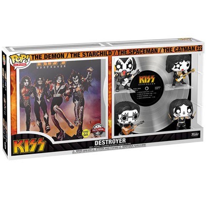 Figurine Funko Pop Albums Phosphorescent KISS Destroyer avec Boîte de Protection Acrylique Edition Limitée Boutique Geneve Su...
