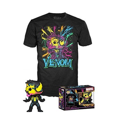 Figurine Funko Pop et T-shirt Marvel Blacklight Venom Eddie Brock Edition Limitée Boutique Geneve Suisse