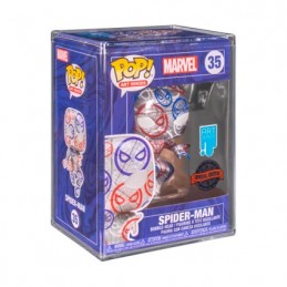 Figur Funko Pop Artist Series Spider-Man Patriotic Age Hard Acrylic Protector Limited Edition Geneva Store Switzerland