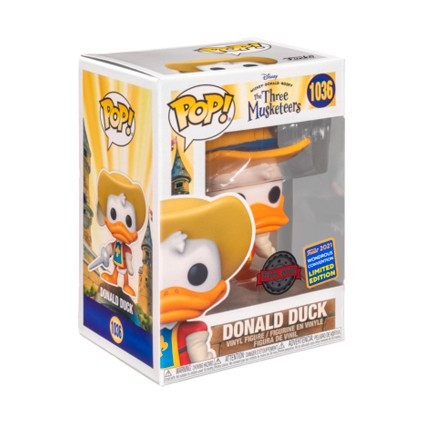 Figur Funko Pop WC2021 Mickey Donald Goofy The Three Musketeers Donald Duck Limited Edition Geneva Store Switzerland