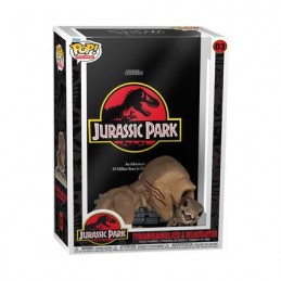 Pop Movie Poster et figurine Jurassic Park Tyrannosaurus Rex et Velociraptor