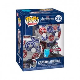 Figurine Funko Pop Artist Series Captain America avec Boite de Protection Acrylique Edition Limitée Boutique Geneve Suisse