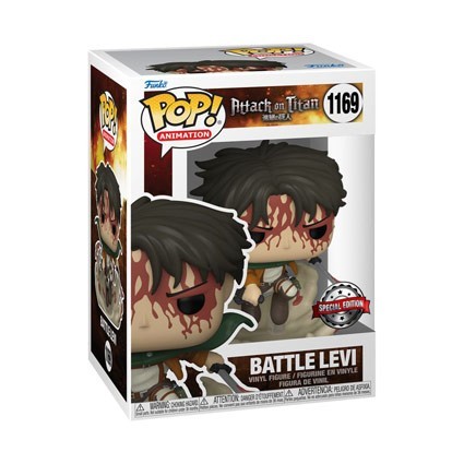 Figurine Funko Pop L'Attaque des Titans Levi Battle Blood-Splattered Edition Limitée Boutique Geneve Suisse