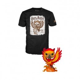 Figur Pop Glow in the Dark and T-shirt Harry Potter Dumbledore Patronus Fawkes Limited Edition Funko Geneva Store Switzerland