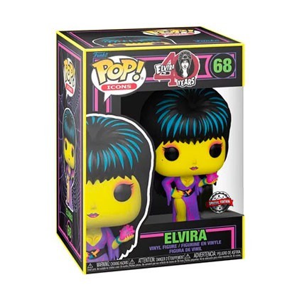 Figurine Funko Pop Black Light Elvira Mistress of the Dark Edition Limitée Boutique Geneve Suisse