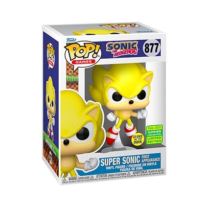 Figurine Pop SDCC 2022 Phosphorescent Super Sonic First Appearance Edition Limitée Funko Boutique Geneve Suisse