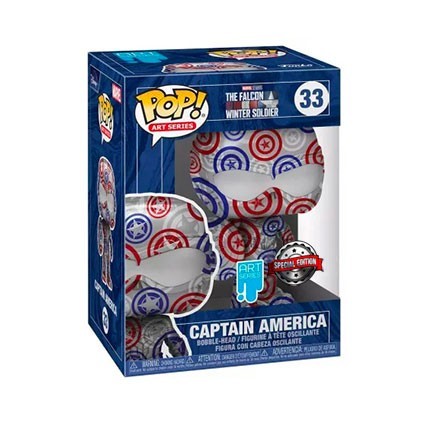 Figur Funko Pop Artist Series Captain America Hard Acrylic Protector Limited Edition Geneva Store Switzerland