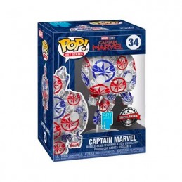 Figuren Pop Artist Series Captain Marvel mit Acryl Schutzhülle Limitierte Auflage Funko Genf Shop Schweiz