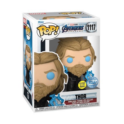 Figur Funko DAMAGED BOX Pop Glow in the Dark Avengers 4 Endgame Thor with Thunder Limited Edition Geneva Store Switzerland