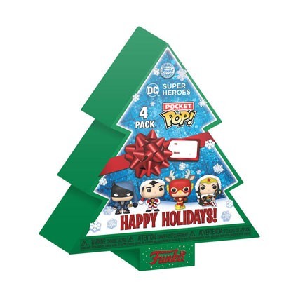 Figurine Funko Pop Pocket DC Comics Holiday 2022 Box Sapin de Noël 4-Pack Boutique Geneve Suisse