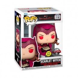 Figurine Pop Phosphorescent WandaVision Scarlet Witch avec Darkhold Book Edition Limitée Funko Boutique Geneve Suisse