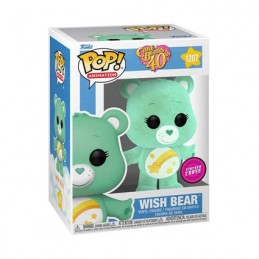 BESCHÄDIGTE BOX Pop Beflockt Care Bears 40. Geburtstag Wish Bear Chase Limitierte Auflage