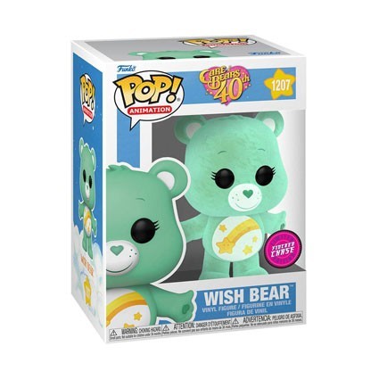 Figur DAMAGED BOX Pop Flocked Care Bears 40th Anniversary Wish Bear Chase Limited Edition Funko Geneva Store Switzerland