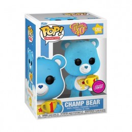 Pop Flocked Care Bears 40th Anniversary Champ Bear Chase Limited Edition