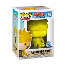 Funko Pop! 186 Naruto Shippuden Six Path Glow in The Dark GITD Yellow  Exclusive Figure