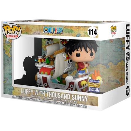 Figur Funko Pop Rides Winter Convention 2022 One Piece Luffy with Thousand Sunny Limited Edition Geneva Store Switzerland