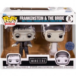 Figurine Pop Bride of Frankenstein 1935 The Monster and The Bride Black and White 2-Pack Edition Limitée Funko Boutique Genev...