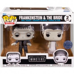 Pop Bride of Frankenstein 1935 The Monster and The Bride Black and White 2-Pack Edition Limitée