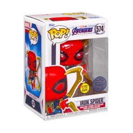 Figurine Funko Pop Phosphorescent Avengers 4 Endgame Iron Spider with Nano Gauntlet Edition Limitée Boutique Geneve Suisse